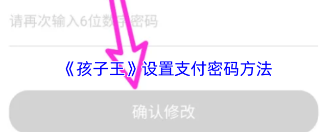 《孩子王》支付密码设置技巧指南
