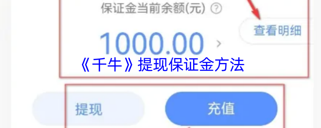 《千牛》提现保证金的有效步骤解析